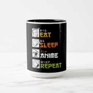 Tasse 2 Couleurs Eat Sleep Anime Repeat Venin Idea Cosplayer