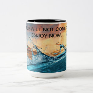 Tasse 2 Couleurs "Eaux dynamiques : Conception réaliste avec Wa pui
