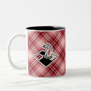 Tasse 2 Couleurs Échecs rouges de plaid