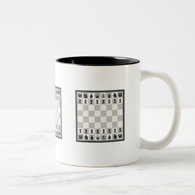 Tasse 2 Couleurs Échiquier (Droit)