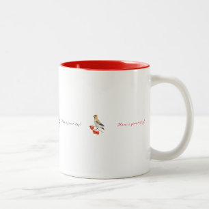 Tasse 2 Couleurs Écirage d'oiseaux de la forêt d'aquarelle