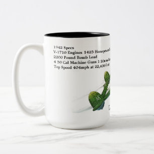 Tasse 2 Couleurs Éclair Lockheed P-38G