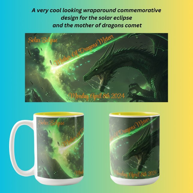 Tasse 2 Couleurs Éclipse solaire 2024 (Créateur téléchargé)