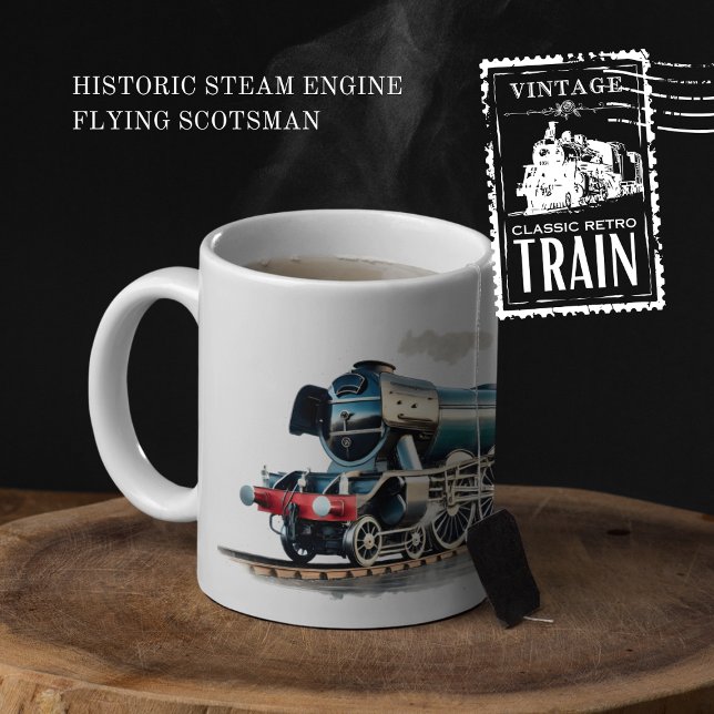 Tasse 2 Couleurs Ecosse volant Moteur à vapeur historique (Historic Steam Engine Flying Scotsman cover from The Beekeeper Store)