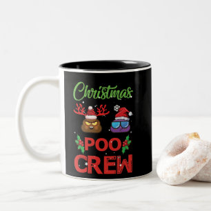 Tasse 2 Couleurs Écran de Noël Poop de Noël Emoji