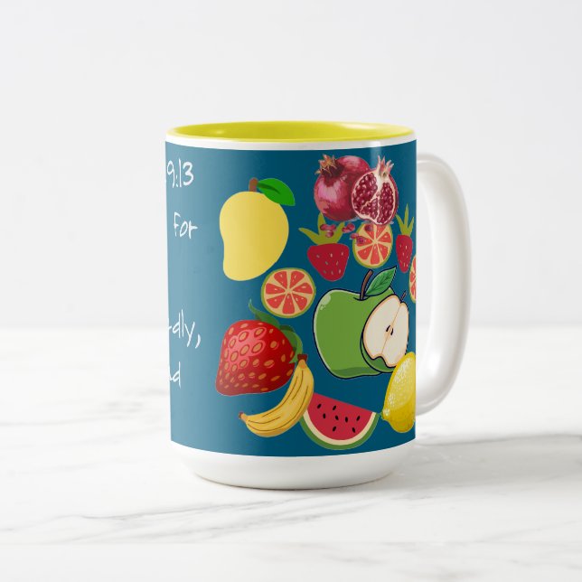 Tasse 2 Couleurs Écriture (Devant droit)