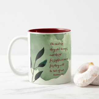 Tasse 2 Couleurs Écriture des Béatitudes Verse 5:6