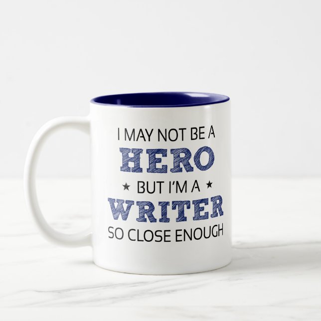 Tasse 2 Couleurs Écrivain Humour nouveauté (Gauche)