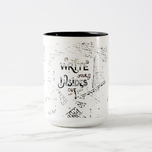 Tasse 2 Couleurs Écrivez vos tripes ! Maxime de motivation pour écr