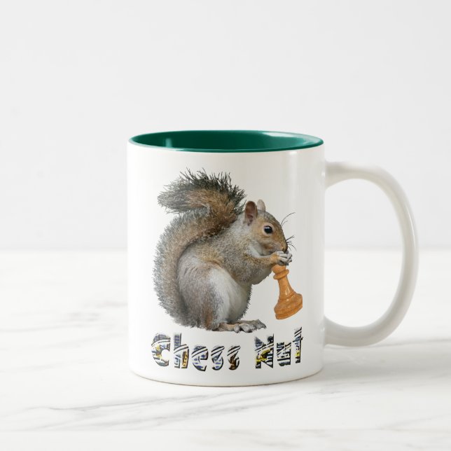 Tasse 2 Couleurs Écrou d'échecs (Droit)