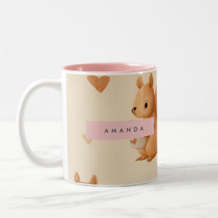 Tasse 2 Couleurs Écureuil adorable et Motif d'maïs