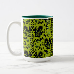 Tasse 2 Couleurs Écureuil Nordic Scandinave Folk Art