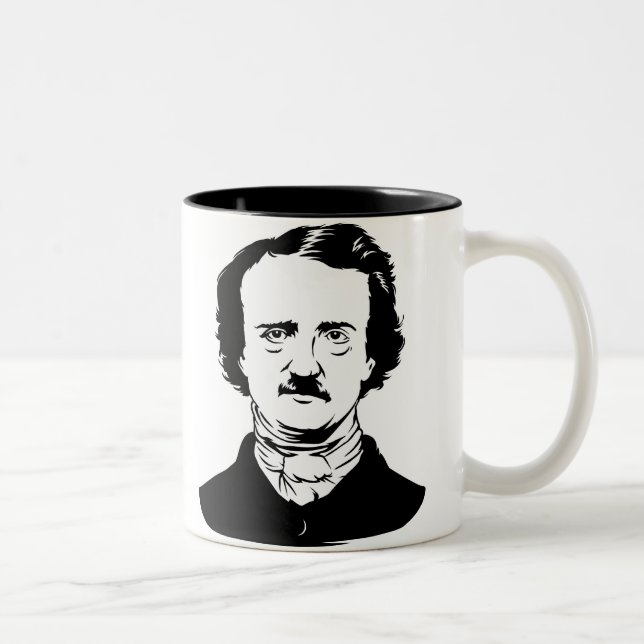Tasse 2 Couleurs Edgar Allen Poe Raven (Droit)