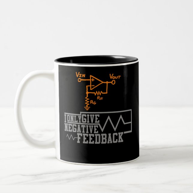 Tasse 2 Couleurs EEVblog Feedback négatif (Gauche)