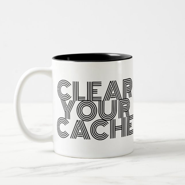 Tasse 2 Couleurs Effacer votre cache (Gauche)