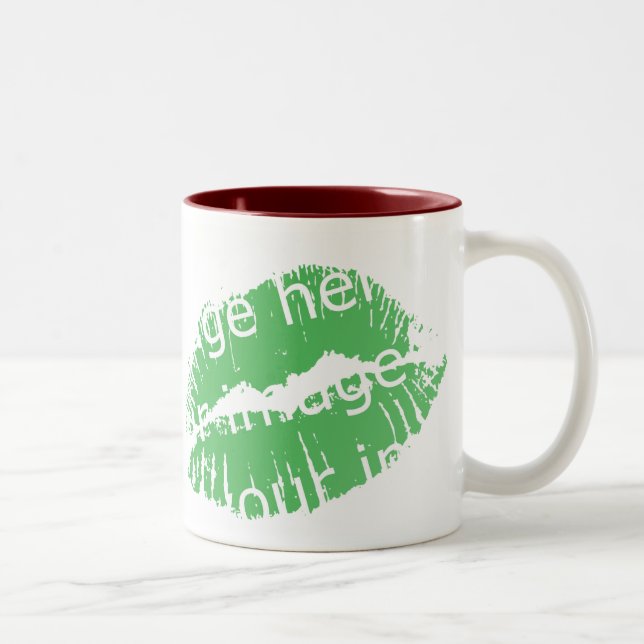 Tasse 2 Couleurs Effet chaud de lèvres (Droit)
