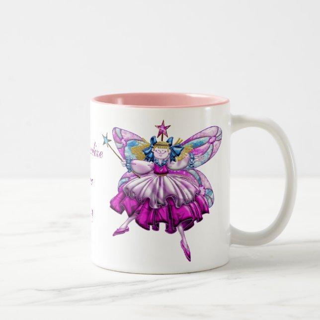 Tasse 2 Couleurs Effet de bijou imprimé par fées roses mignonnes de (Droit)