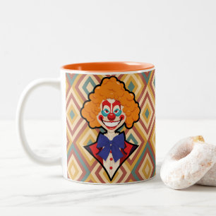 Tasse 2 Couleurs Éffrayant Clown Retro Halloween Cirque Déplaisant 