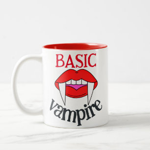 Tasse 2 Couleurs Éffrayant Happy Halloween party dents de vampire b