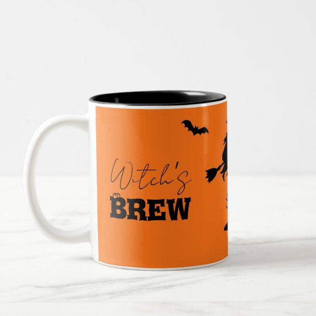 Tasse 2 Couleurs Éffrayant Hauné Maison & Sorcière Silhouette | (Gauche)