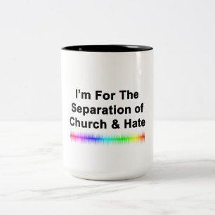 Tasse 2 Couleurs Eglise et haine