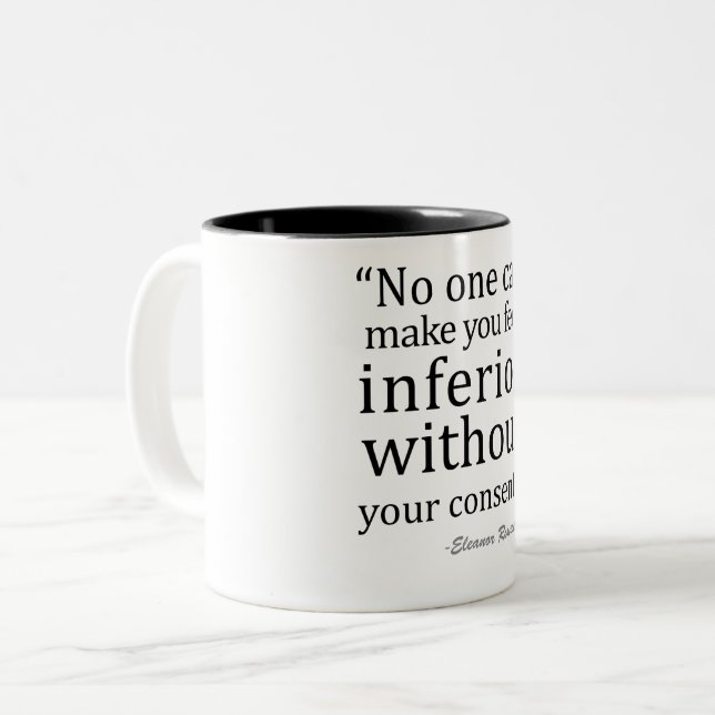 Tasse 2 Couleurs Eleanor Roosevelt cite l'inspiration (Devant gauche)