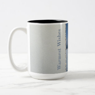 Tasse 2 Couleurs Élégance flocon de neige argenté