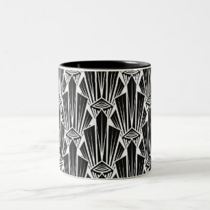 Tasse 2 Couleurs Élégant art sombre déco éléments géométriques abst