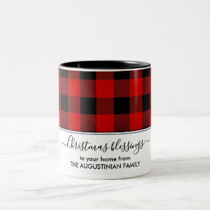 Tasse 2 Couleurs Élégant Buffle rouge NOËL