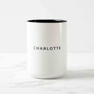 Tasse 2 Couleurs Élégant Classique Minimaliste Professionnel Simple