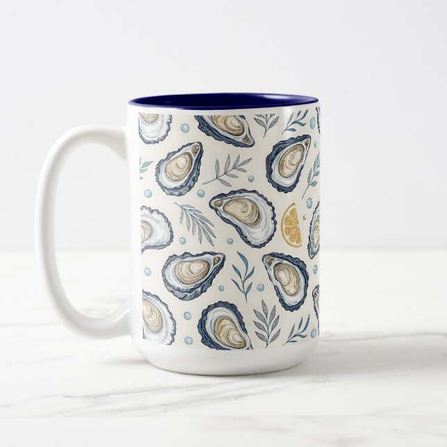 Tasse 2 Couleurs Elegant Marine Oysters (Gauche)
