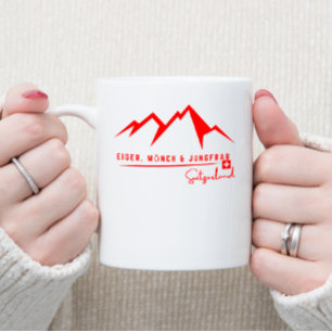Tasse 2 Couleurs Élégant minimaliste Fameux Alpes suisses Skyline
