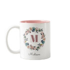 Elégant Moderne Personnalisé Monogramme Nom Dames