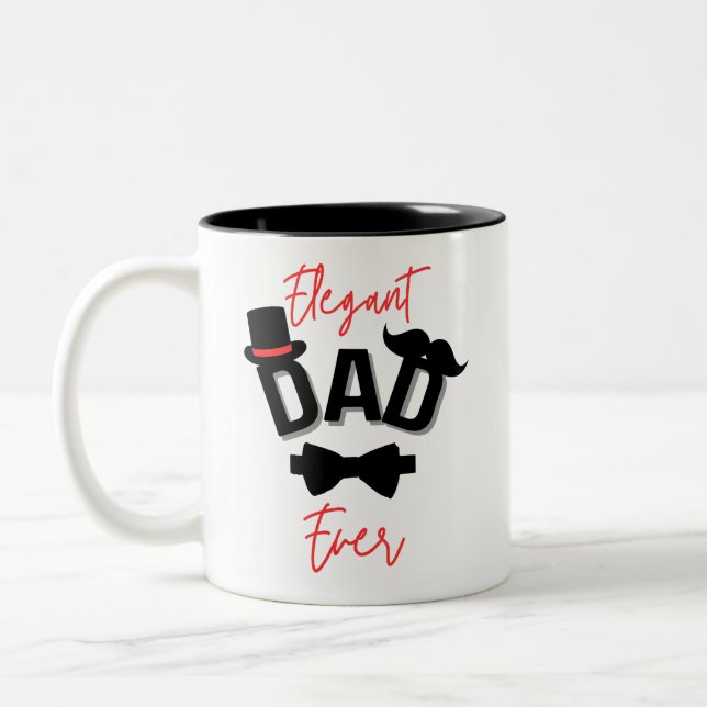 Tasse 2 Couleurs Élégant père jamais Fête des pères (Gauche)
