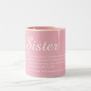 Tasse 2 Couleurs Élégant Script Girly rose Cool définition