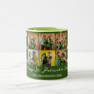 Tasse 2 Couleurs Elégant Shamrock St. Patrick's Day Photo de famill