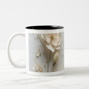Tasse 2 Couleurs Elégante Coupe Floral de Café