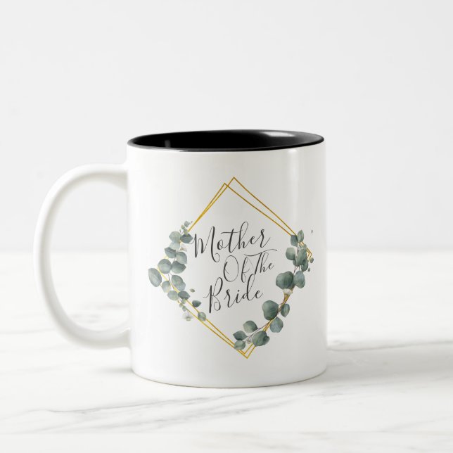 Tasse 2 Couleurs Elégante mère de la mariée aquarelle Eucalyptus (Gauche)