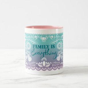 Tasse 2 Couleurs Elena La famille est tout