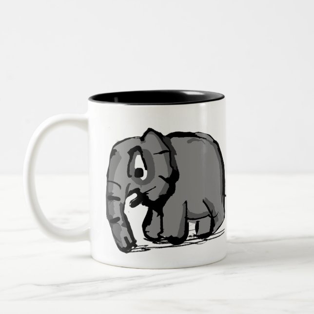Tasse 2 Couleurs Eléphant (Gauche)