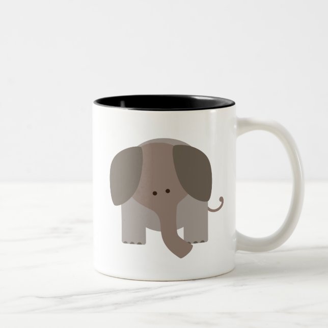 Tasse 2 Couleurs Éléphant Brown mignon (Droit)