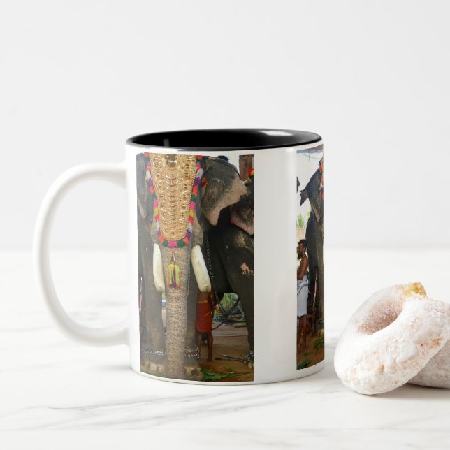 Tasse 2 Couleurs éléphant gigantesque (Avec donut)