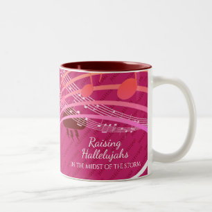 Tasse 2 Couleurs ÉLEVER HALLELUJAHS EN TEMPÊTE ROSE personnalisée