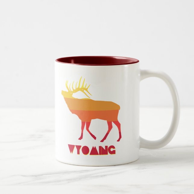 Tasse 2 Couleurs Elk du Wyoming (Droit)