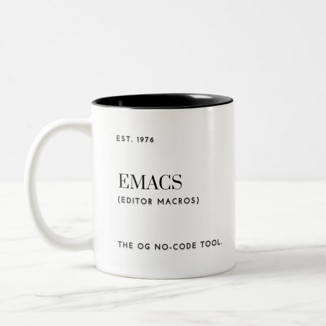 Tasse 2 Couleurs Emacs - L'outil OG sans code (Gauche)