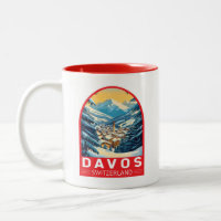 Emblème d'art voyage Davos Suisse
