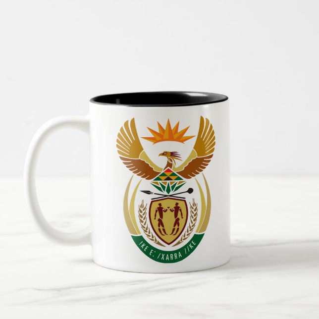 Tasse 2 Couleurs emblème de l' afrique du sud (Gauche)