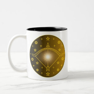 Tasse 2 Couleurs Emblème du zodiaque Sagittaire Symbole céleste min