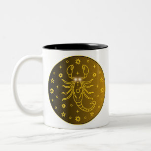 Tasse 2 Couleurs Emblème du zodiaque Scorpion Symbole céleste min