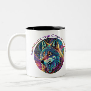 Tasse 2 Couleurs Embrassez le loup de Howl cosmique